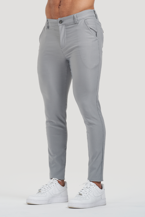 THE AVANI TROUSERS - LIGHT GREY - ICON. AMSTERDAM