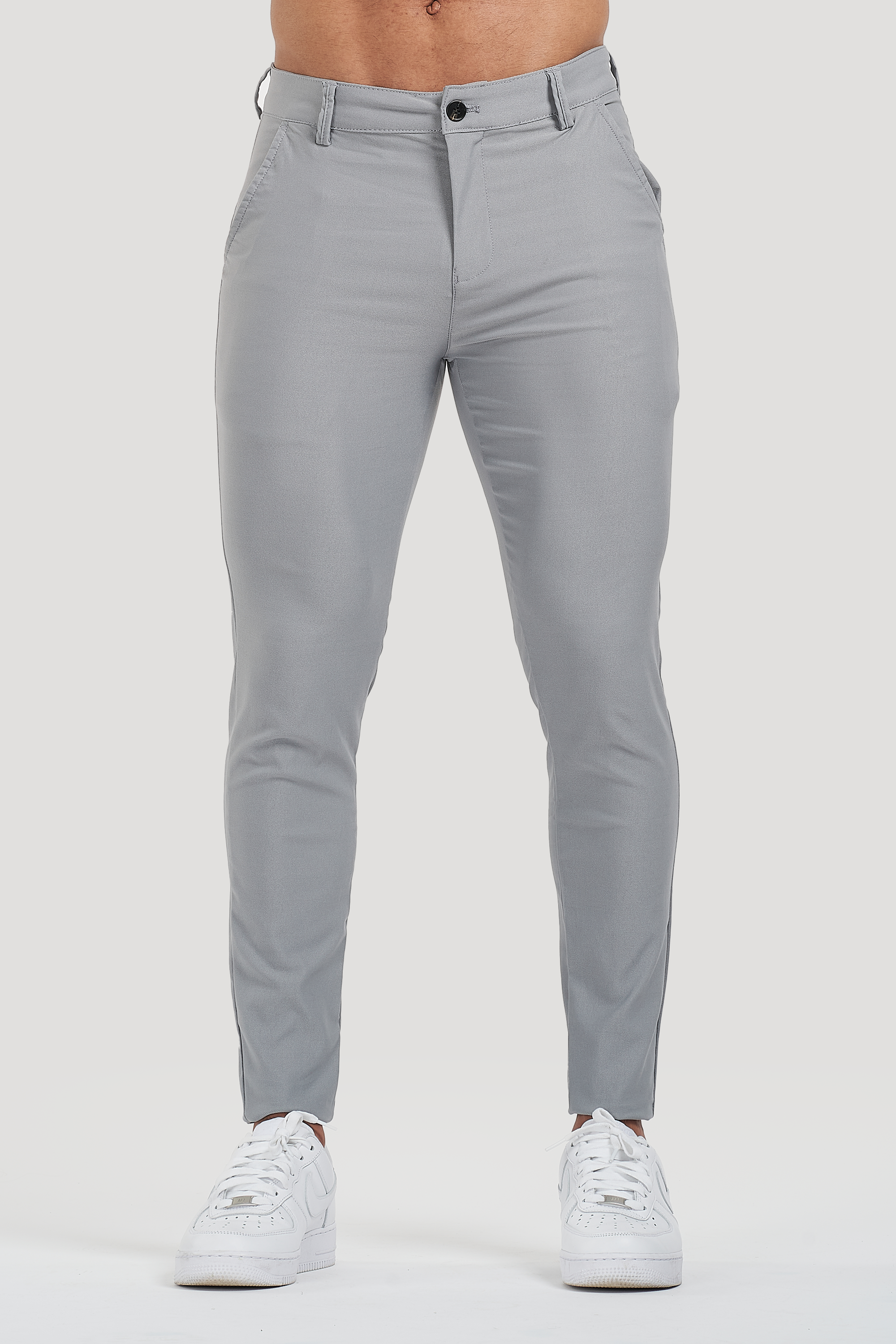 THE AVANI TROUSERS - LIGHT GREY - ICON. AMSTERDAM