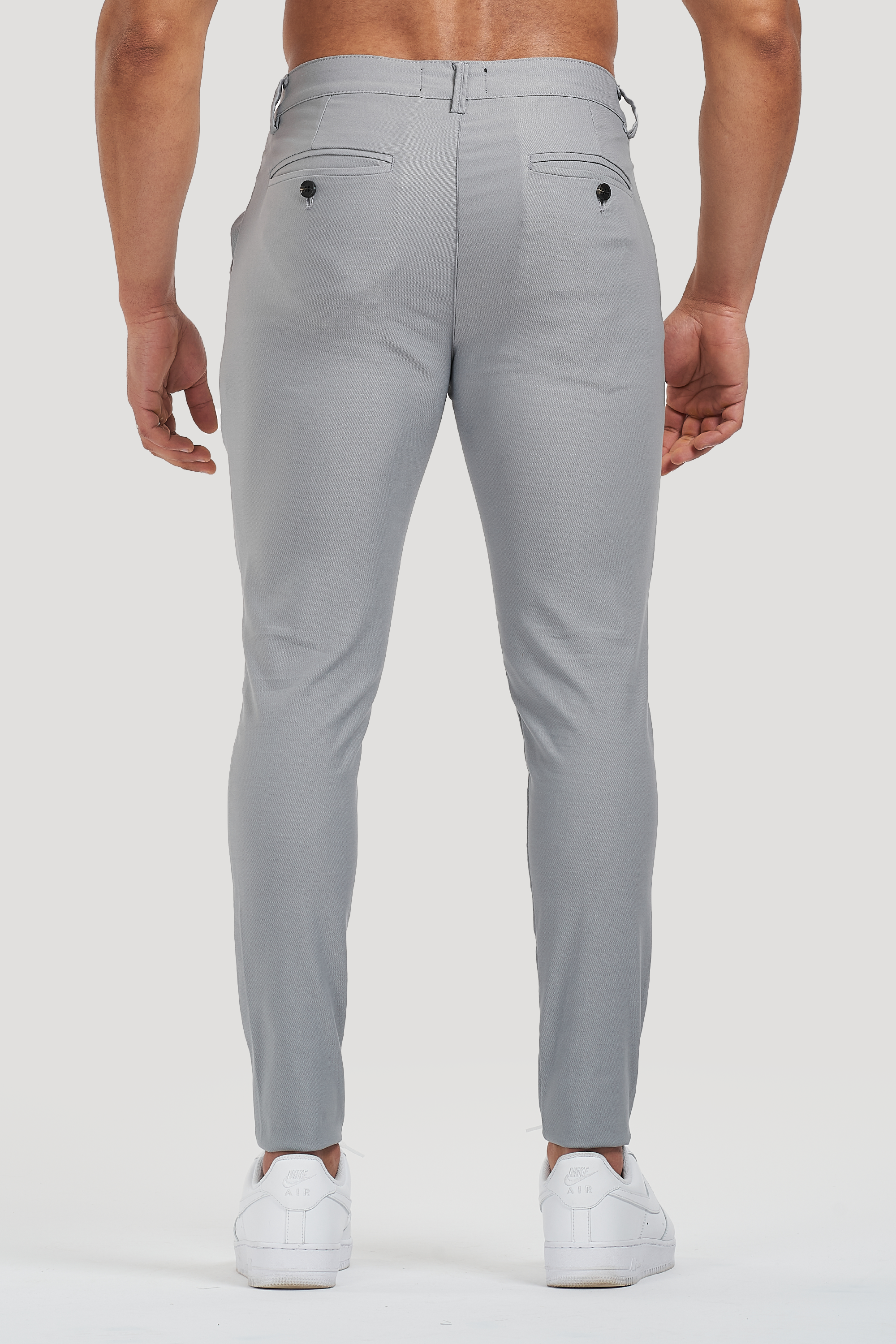 THE AVANI TROUSERS - LIGHT GREY - ICON. AMSTERDAM