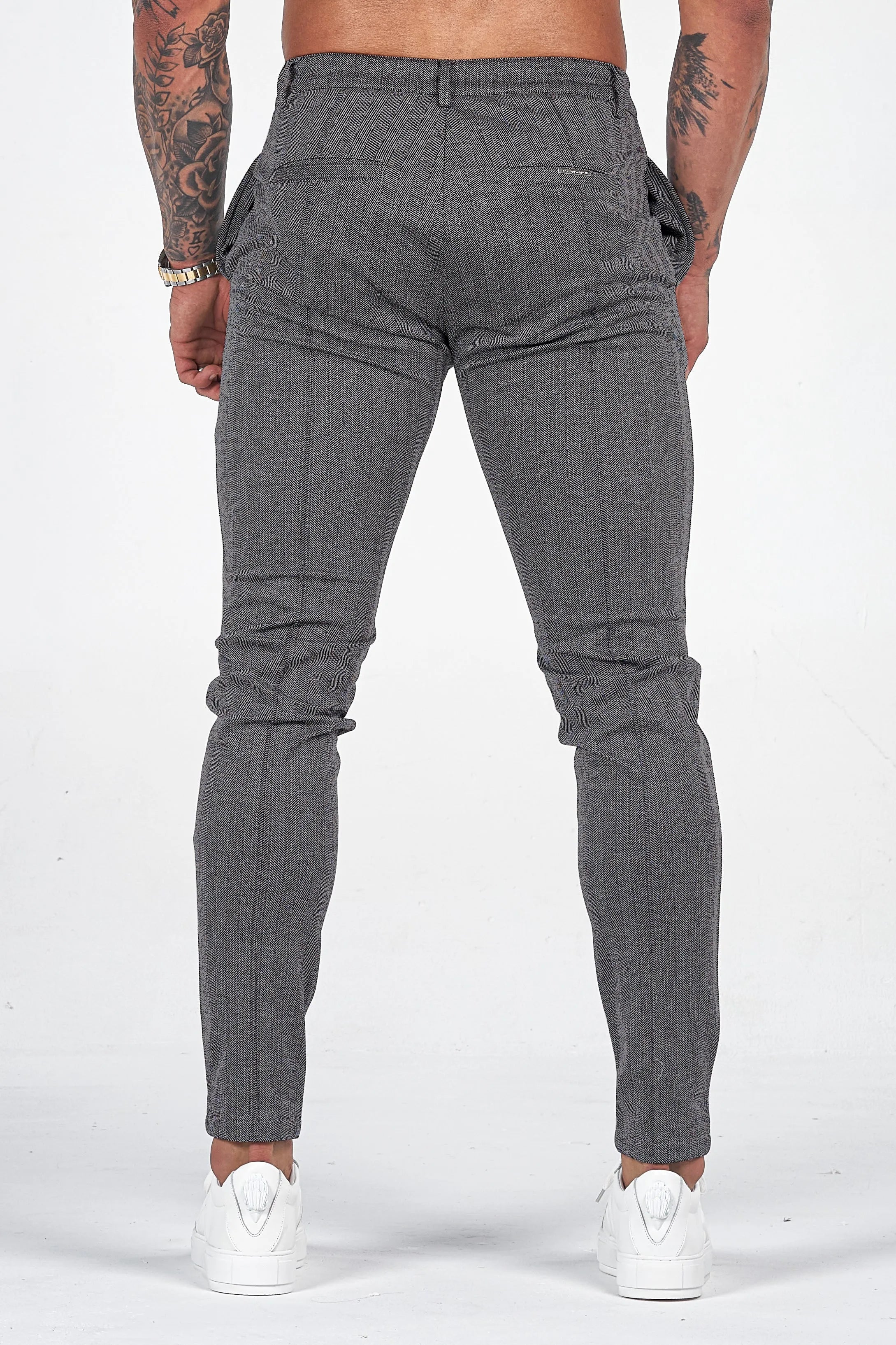 THE CHEVRON TROUSERS - DARK GREY - ICON. AMSTERDAM