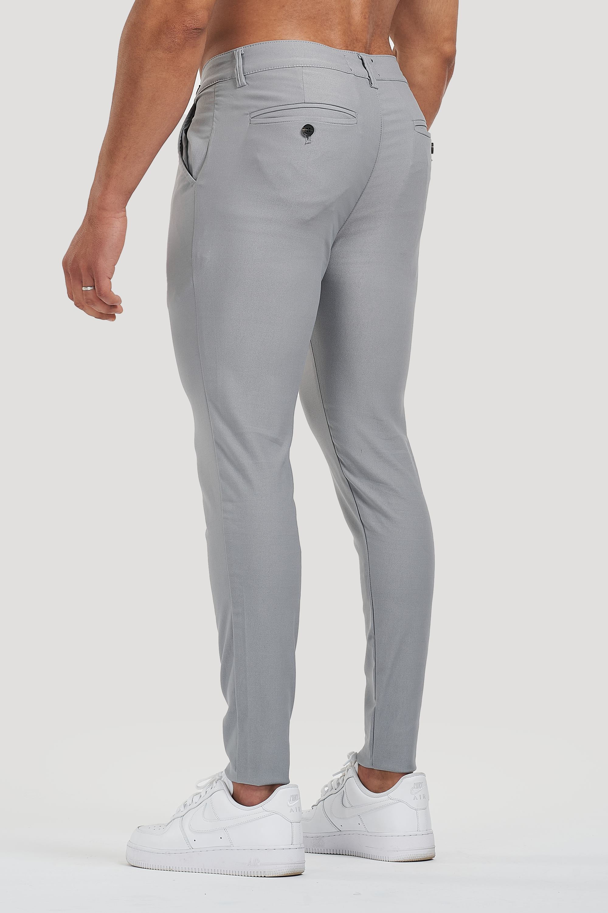 THE AVANI TROUSERS - LIGHT GREY - ICON. AMSTERDAM