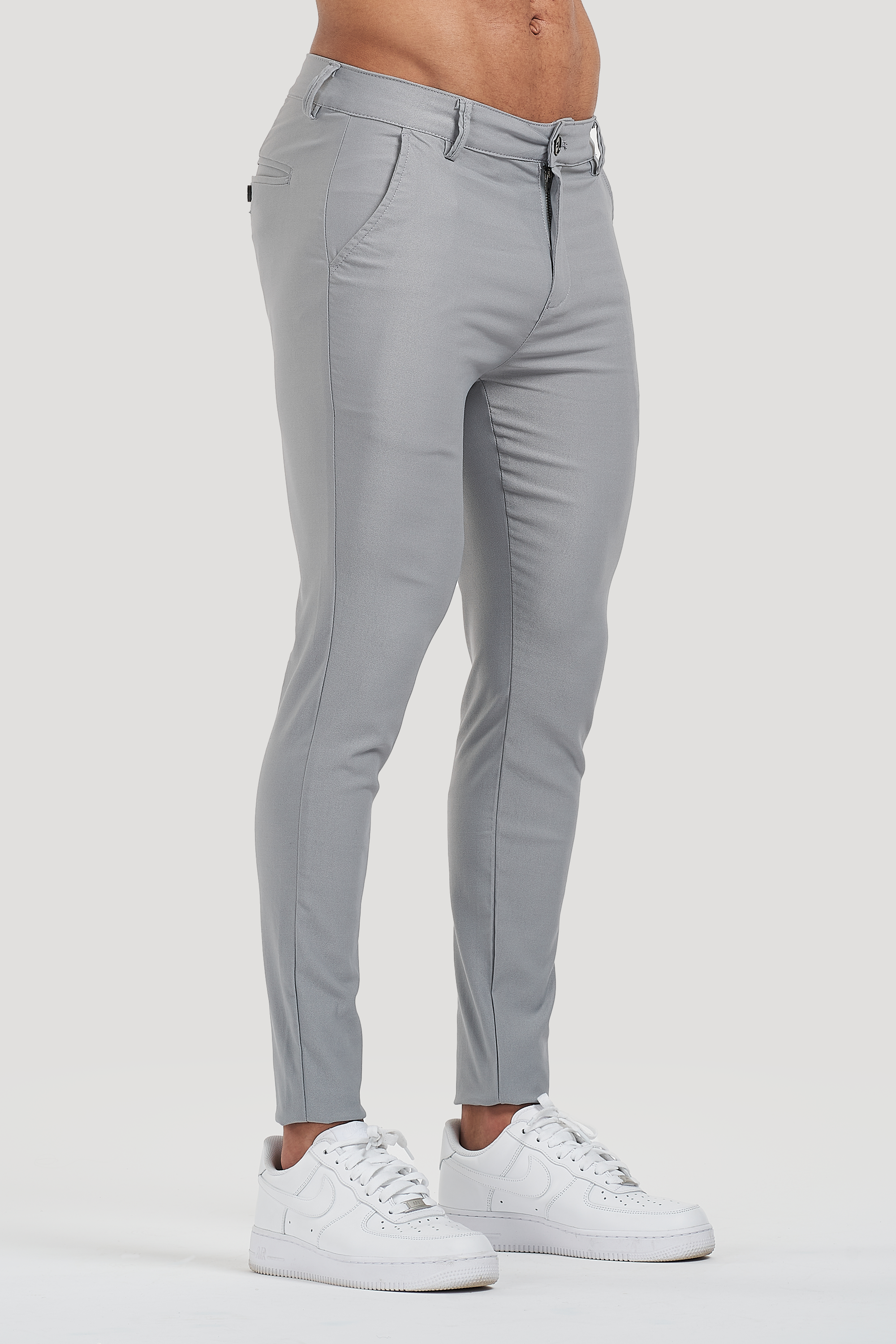 THE AVANI TROUSERS - LIGHT GREY - ICON. AMSTERDAM