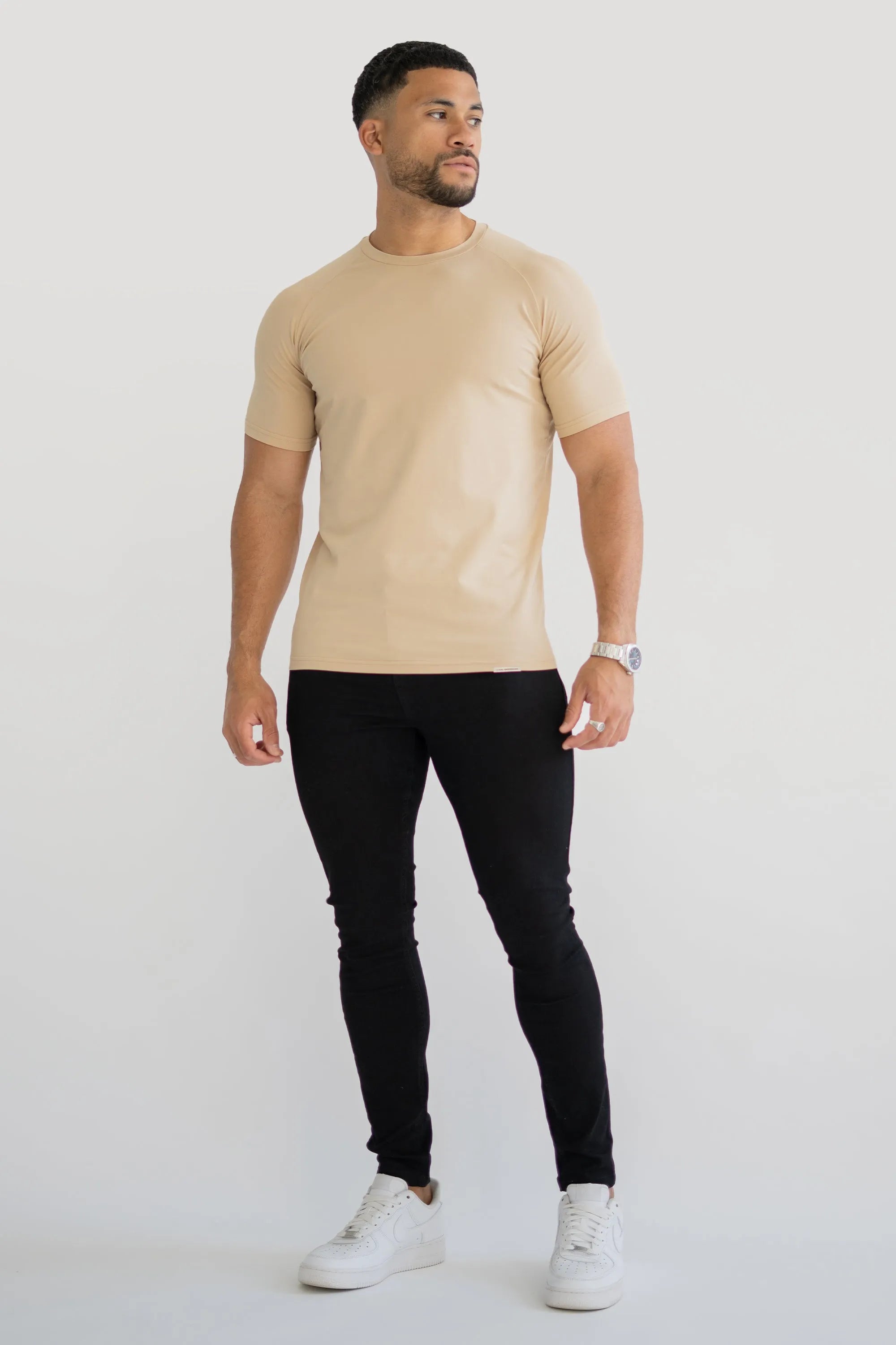 THE MUSCLE BASIC T-SHIRT - IRISH CREAM - ICON. AMSTERDAM