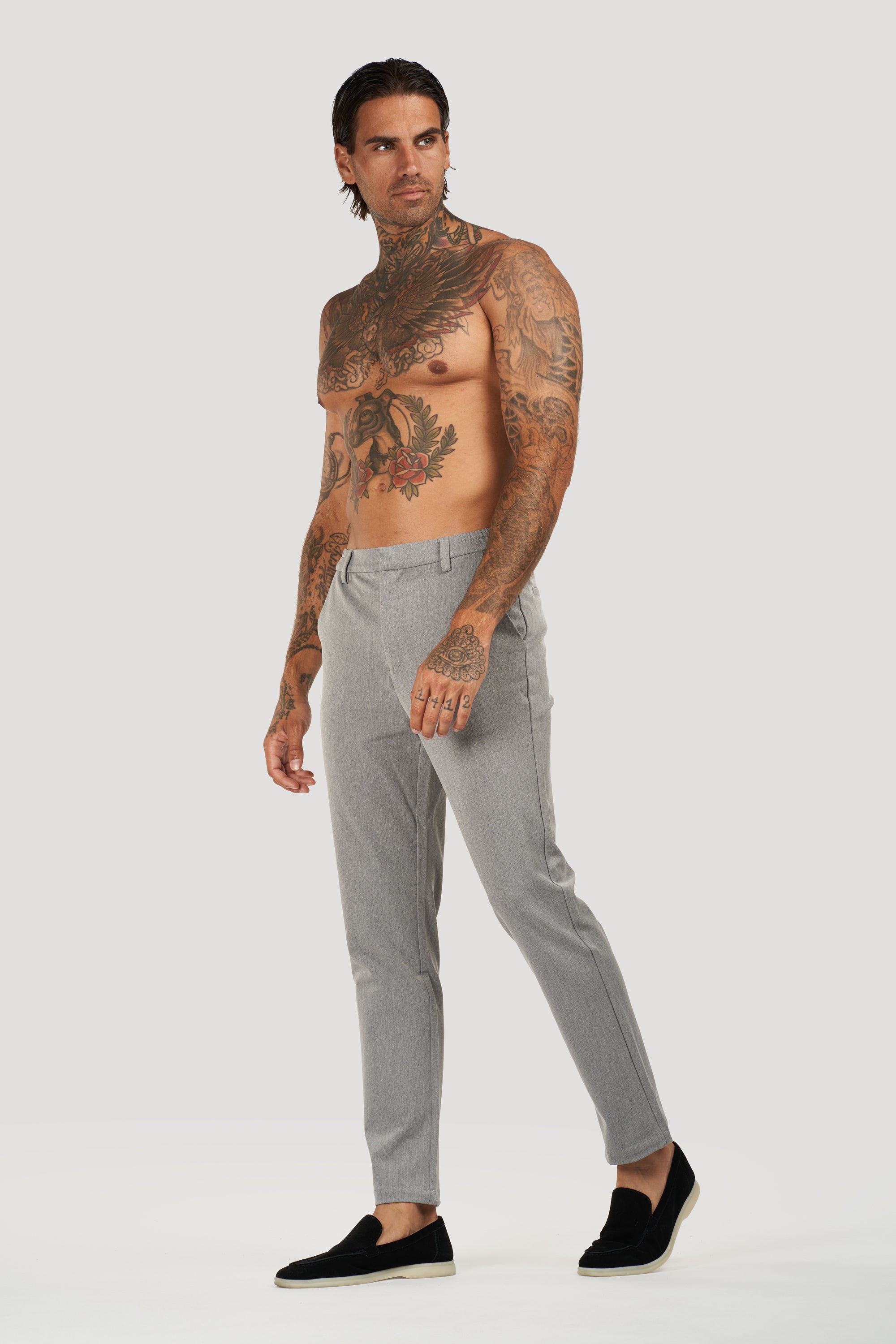 THE SILVIO TROUSERS - LIGHT GREY